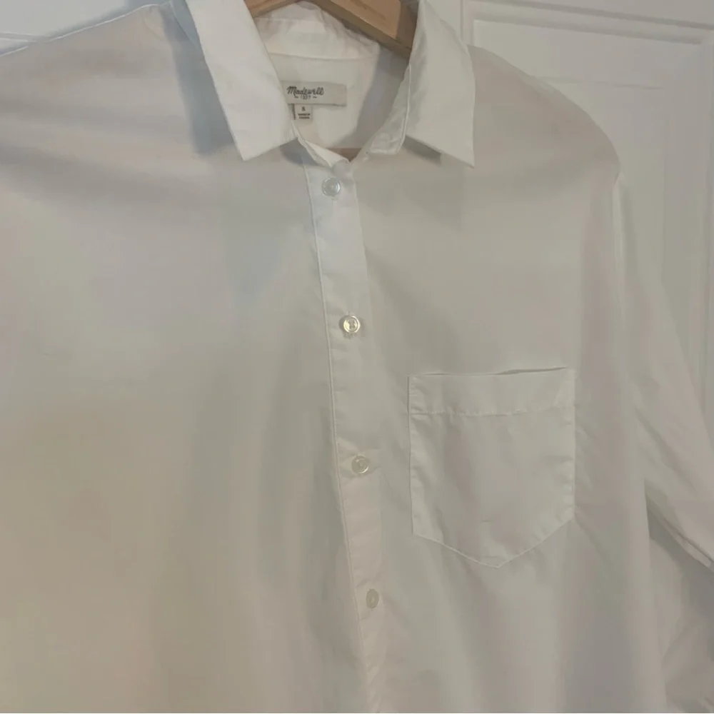Madewell White Button Down Long Sleeve Top Womens Size Small - Picture 4 of 11